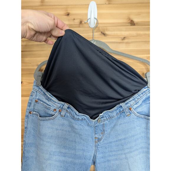 Abercrombie & Fitch Maternity Jeans Womens 12 Short Ankle Straight - Picture 3 of 9